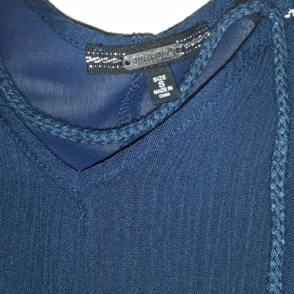 Women's MissMe hi-low 3/4 sleeve shirt - Picture 1 of 4